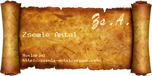 Zsemle Antal névjegykártya